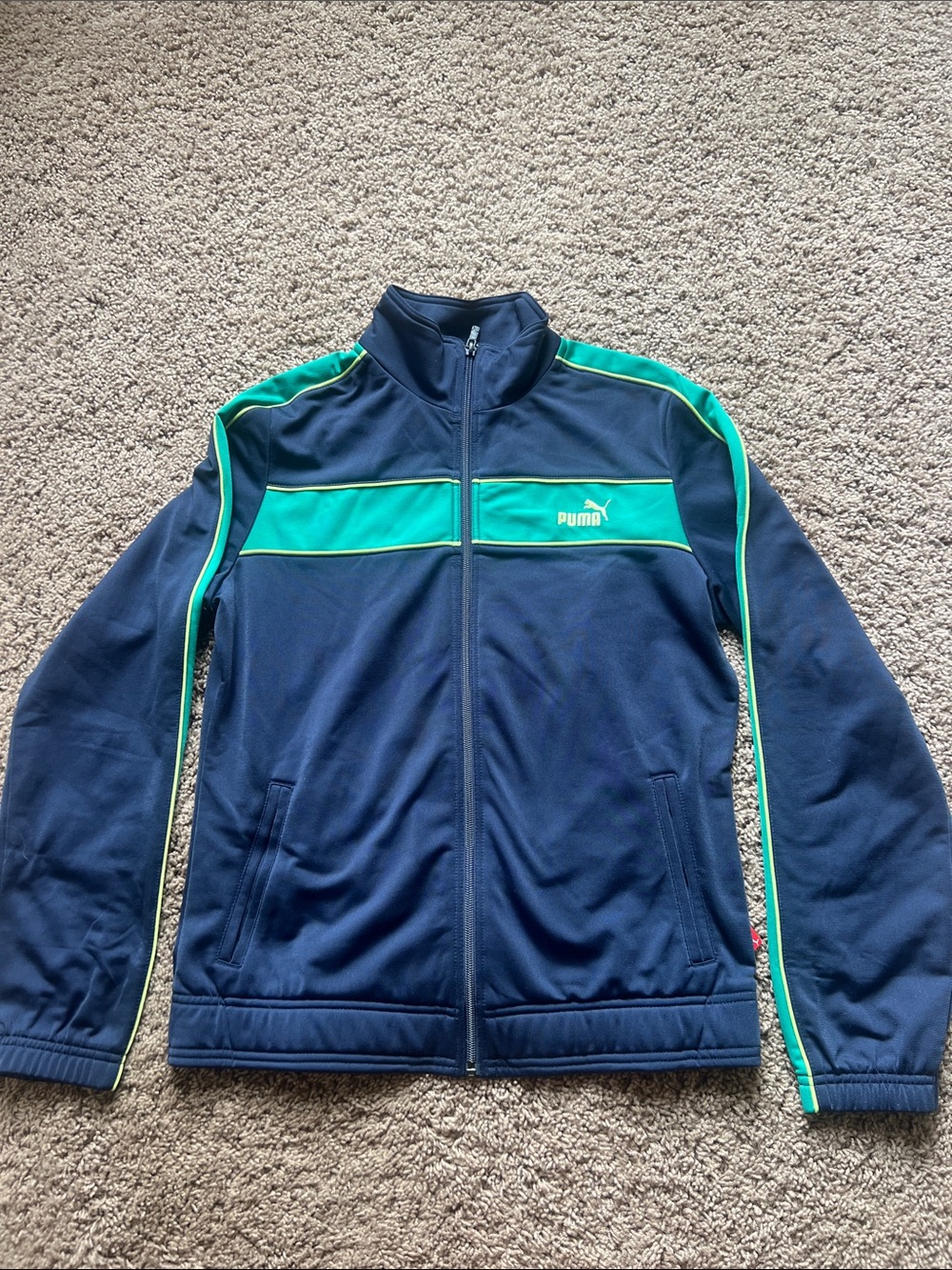 Puma Navy Track Jacket Size Medium
